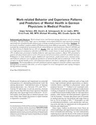 Work-related Behavior and Experience Patterns and Predictors - STFM