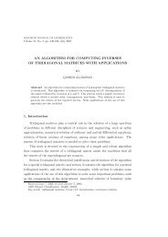 an algorithm for computing inverses of tridiagonal matrices with ...