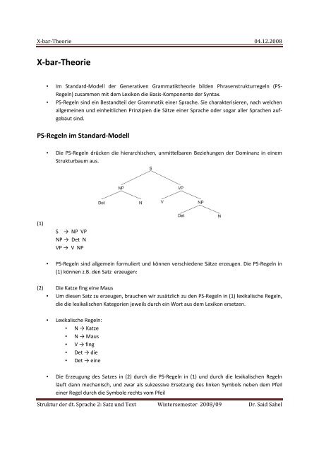 X-bar-Theorie