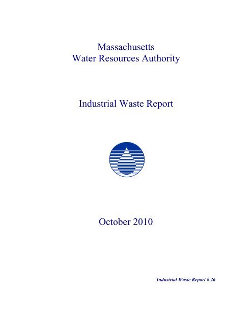 Industrial Waste Report - Massachusetts Water Resources Authority