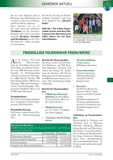 Folge 13 - April 2012 - Mürzsteg