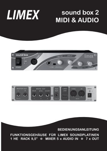 Handbuch - LIMEX - sound-box (Rev2) Din-A5.indd - V3 sound