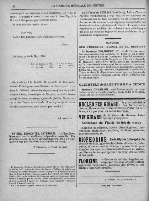 La Gazette médicale du Centre - Université François Rabelais