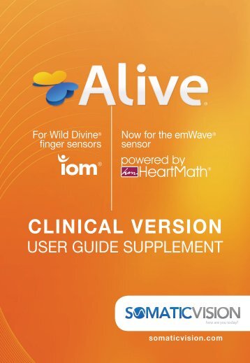 Alive Clinical User Guide - somaticvision.com