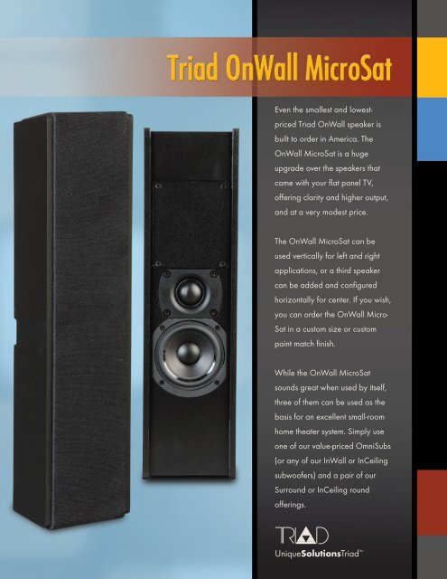 Features Triad Speakers