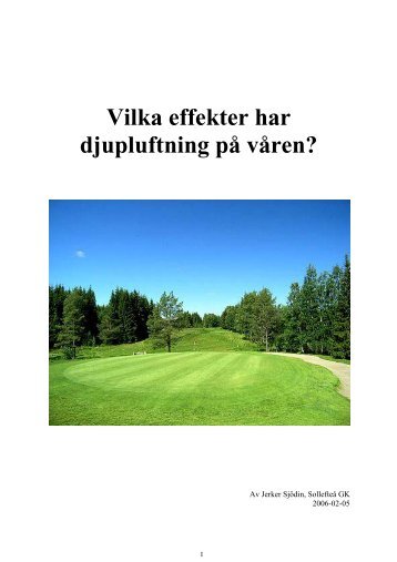 Vilka effekter har - Golf.se