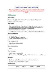 PAEDIATRICS - LHRH TEST (GnRH Test)