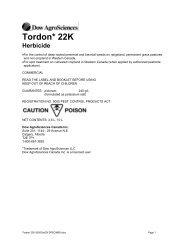 Tordon 22K Label - True North Specialty Products