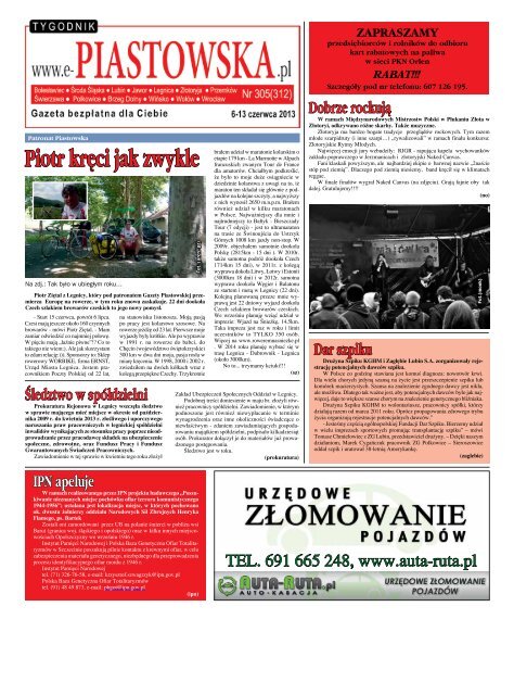 Tygodnik Piastowska Nr 305(312) 6-13.06.2013 r. - Gazeta ...