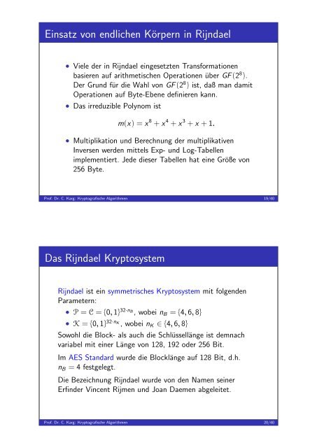 Handouts - Prof. Dr. Christoph Karg - Hochschule Aalen