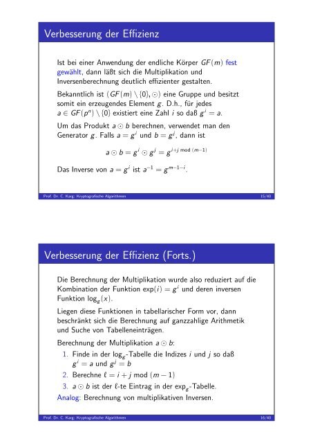 Handouts - Prof. Dr. Christoph Karg - Hochschule Aalen