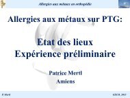 Allergies aux métaux en orthopédie - GECO