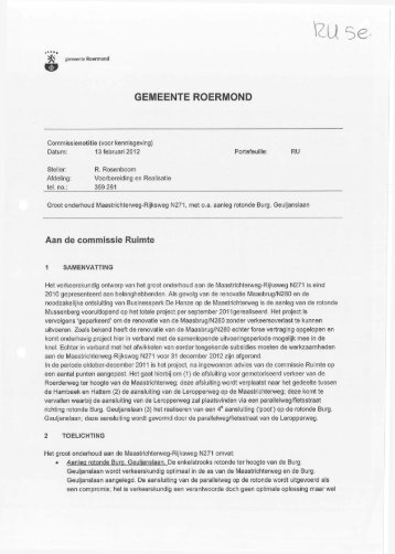 Groot onderhoud Maastrichterweg-Rijksweg N271, met o.a. aanleg ...