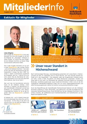 MitgliederInfo 03/2013 (PDF) - Volksbank Hochrhein eG
