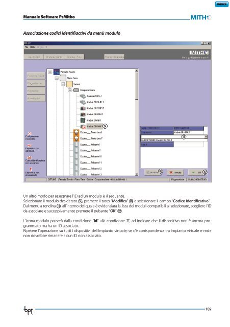 istruzioni software pcmitho it - Bpt