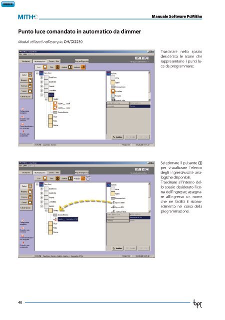 istruzioni software pcmitho it - Bpt