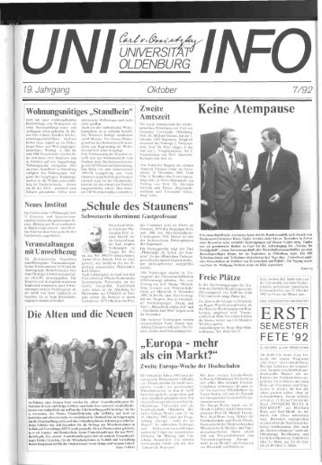 Nr. 7 / OKTOBER 1992 - Presse & Kommunikation - Carl von ...