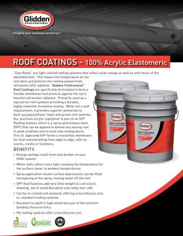 ROOF COATINGS - 100% Acrylic Elastomeric