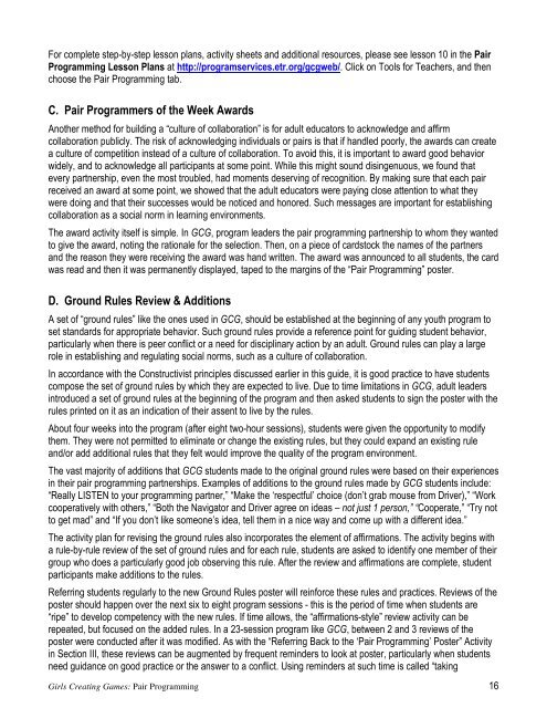 Guide To Pair Programming - ETR Associates