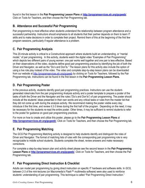 Guide To Pair Programming - ETR Associates