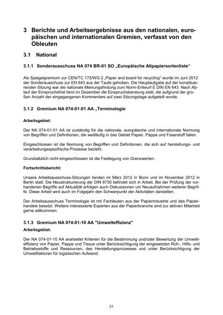 Jahresbericht NPa 2012 - NA 074 Normenausschuss Papier, Pappe ...