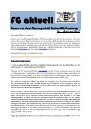 fg aktuell 1/2013 - Finanzgericht Baden-Württemberg