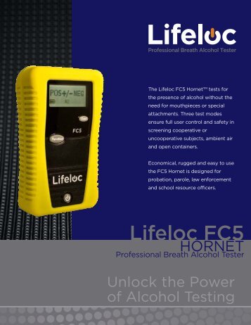 View/Download the Drunk Busters Lifeloc FC5 Hornet Brochure