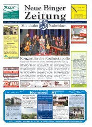 Tel. 06721/9192 -0 anzeigen@neue-binger-zeitung.de