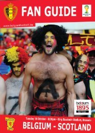 Belgium Fan Guide - Scottish Football Association