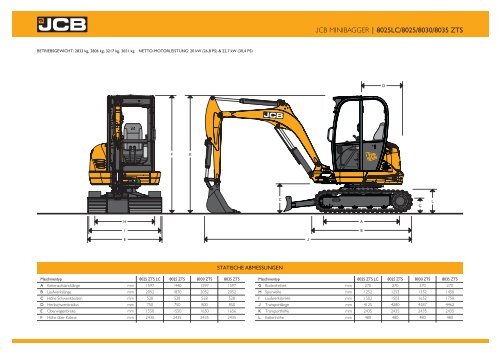 jcb minibagger | 8025lc/8025/8030/8035 zts - JCB Baumaschine