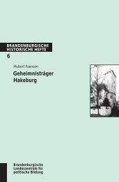 Geheimnisträger Hakeburg - Brandenburgische Landeszentrale für ...