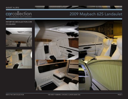 2009 Maybach 62S Landaulet VIN Mileage Exterior Interior Options