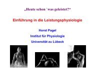 Leistungsphysiologie I, II, III (H. Pagel) - Institut für Physiologie