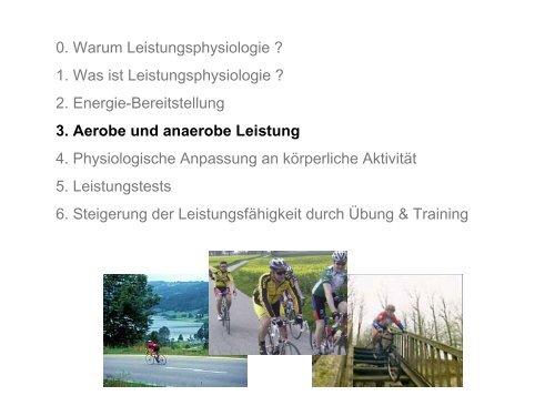 Leistungsphysiologie I, II, III (H. Pagel) - Institut für Physiologie