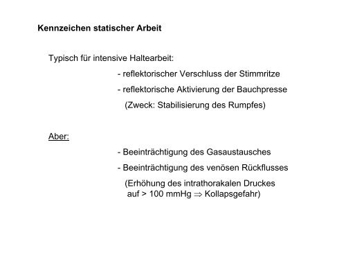 Leistungsphysiologie I, II, III (H. Pagel) - Institut für Physiologie