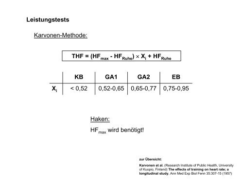 Leistungsphysiologie I, II, III (H. Pagel) - Institut für Physiologie