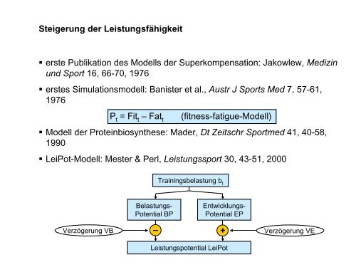 Leistungsphysiologie I, II, III (H. Pagel) - Institut für Physiologie