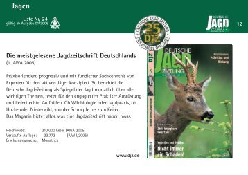 Die meistgelesene Jagdzeitschrift Deutschlands