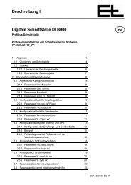 Beschreibung I Digitale Schnittstelle DI B000 de - Erhardt+Leimer