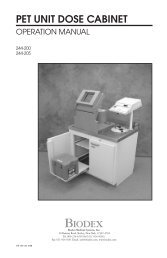 PET UNIT DOSE CABINET BIODEX