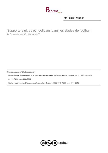 Supporters ultras et hooligans dans les stades de football.pdf - Accueil