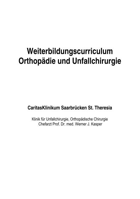 Curriculum - Caritasklinik St. Theresia