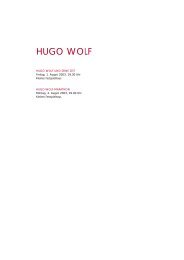 Heft Hugo Wolf - Thomas Hampson