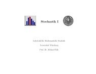 Stochastik I - Statistik - Universität Würzburg