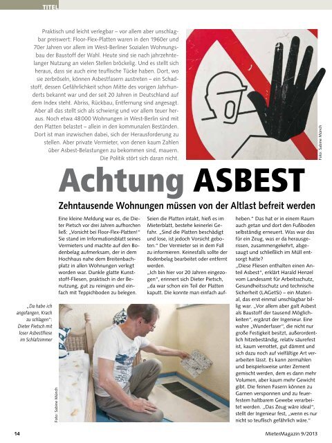 Achtung Asbest Achtung Asbest - Berliner Mieterverein e.V.