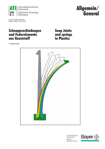 Schnappverbindungen und Federelemente aus Kunststoff Snap