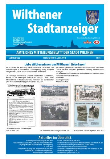 Stadtanzeiger Juni 2012 - Stadt Wilthen