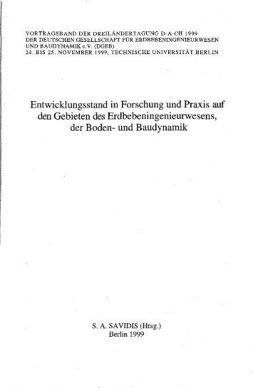Entwicklungsstand in Forschung und Praxis auf den ... - DGEB
