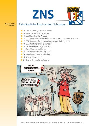 ZNS Ausgabe 6/2013 ist online - ZahnÃƒÂ¤rztlicher Bezirksverband ...
