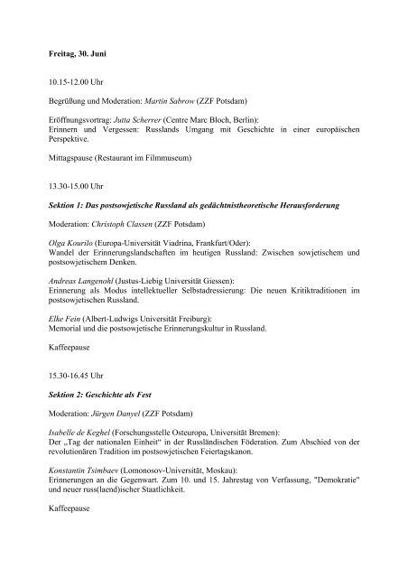 Tagungsprogramm (PDF) - Zentrum für Zeithistorische Forschung ...